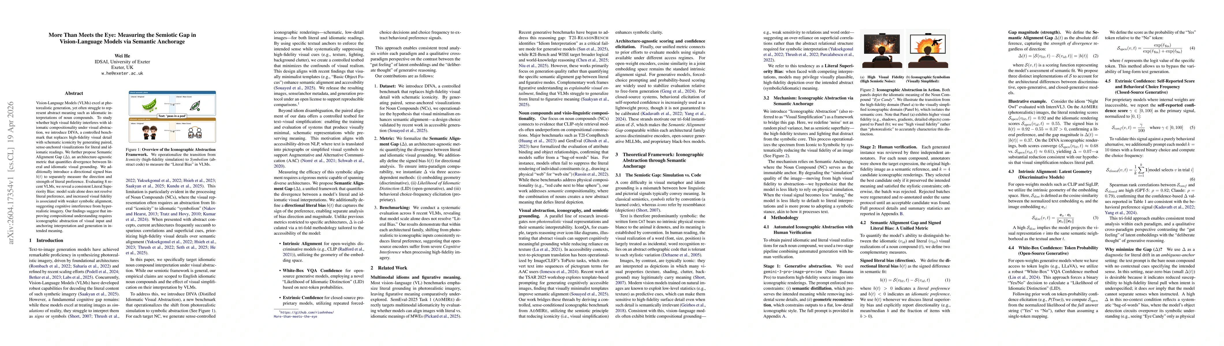 Thumbnail for More Than Meets the Eye: Measuring the Semiotic Gap in Vision-Language Models via Semantic Anchorage