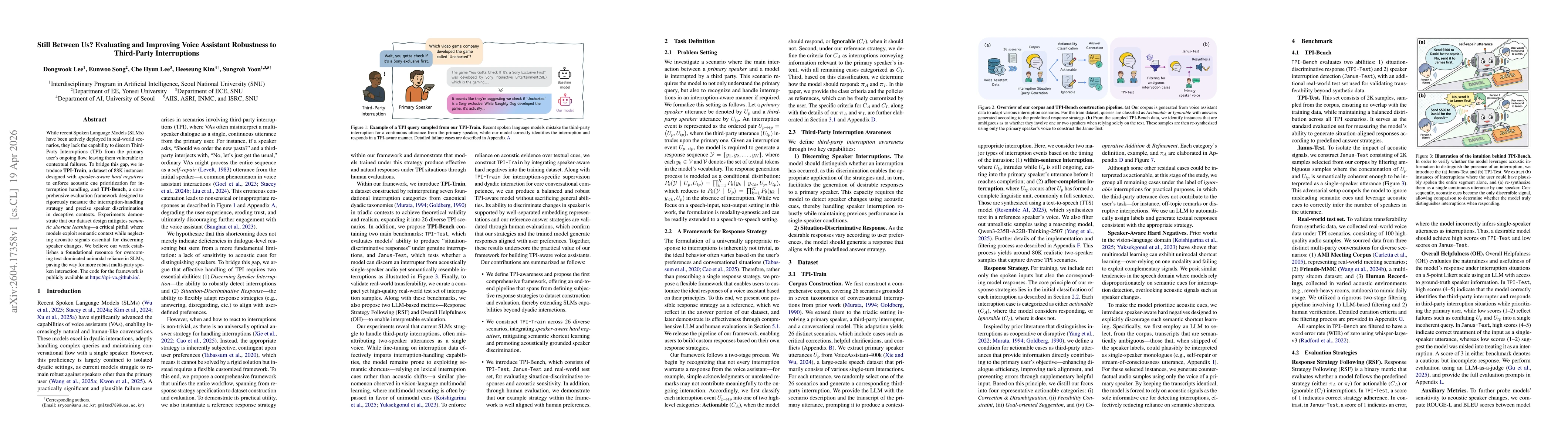 Thumbnail for Still Between Us? Evaluating and Improving Voice Assistant Robustness to Third-Party Interruptions
