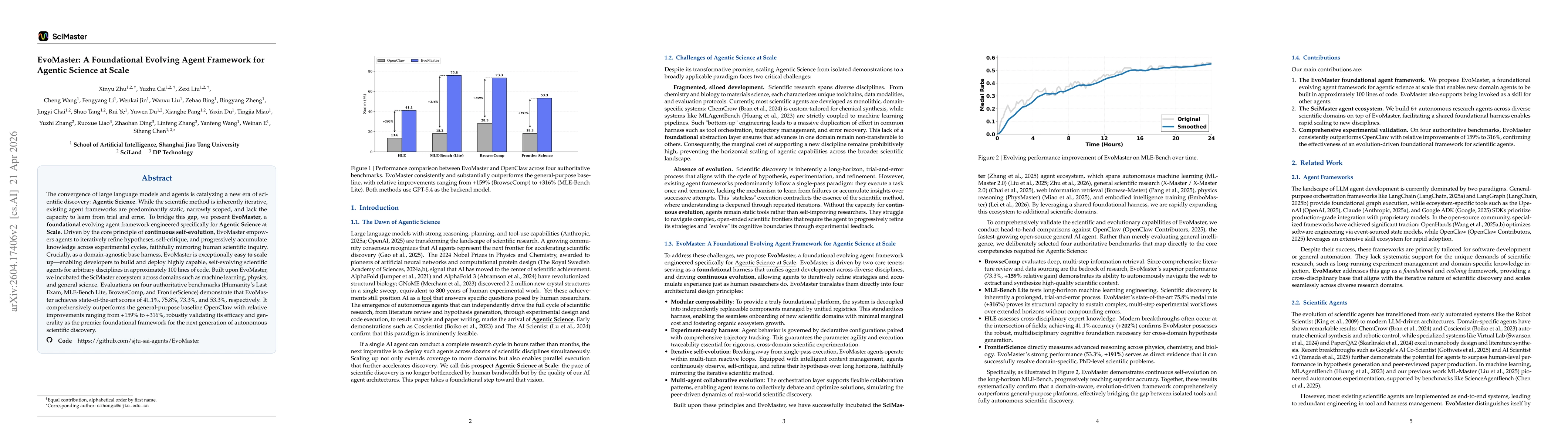 Thumbnail for EvoMaster: A Foundational Agent Framework for Building Evolving Autonomous Scientific Agents at Scale