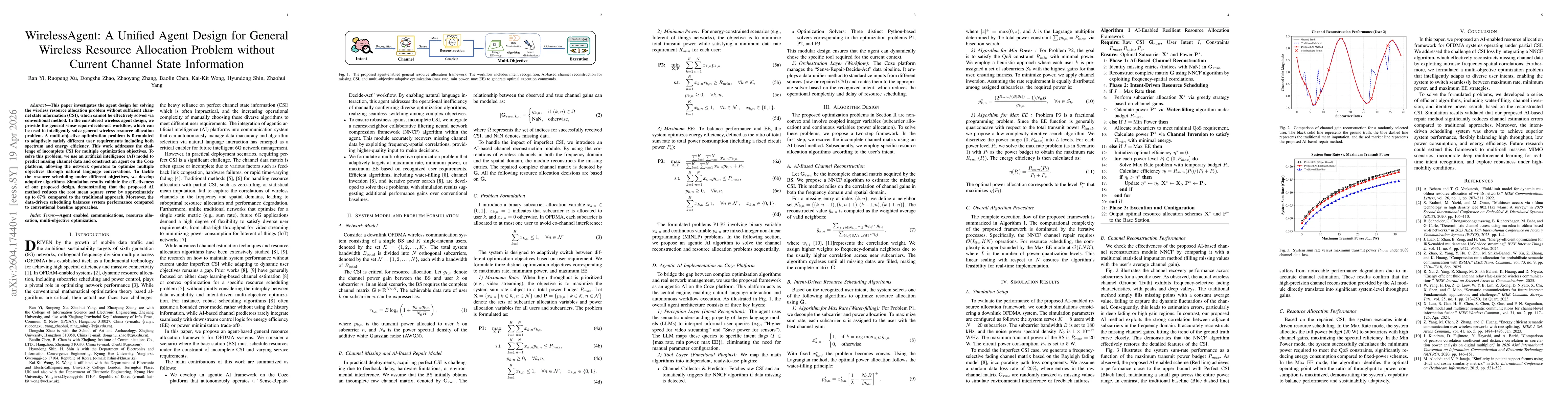 Thumbnail for WirelessAgent: A Unified Agent Design for General Wireless Resource Allocation Problem without Current Channel State Information