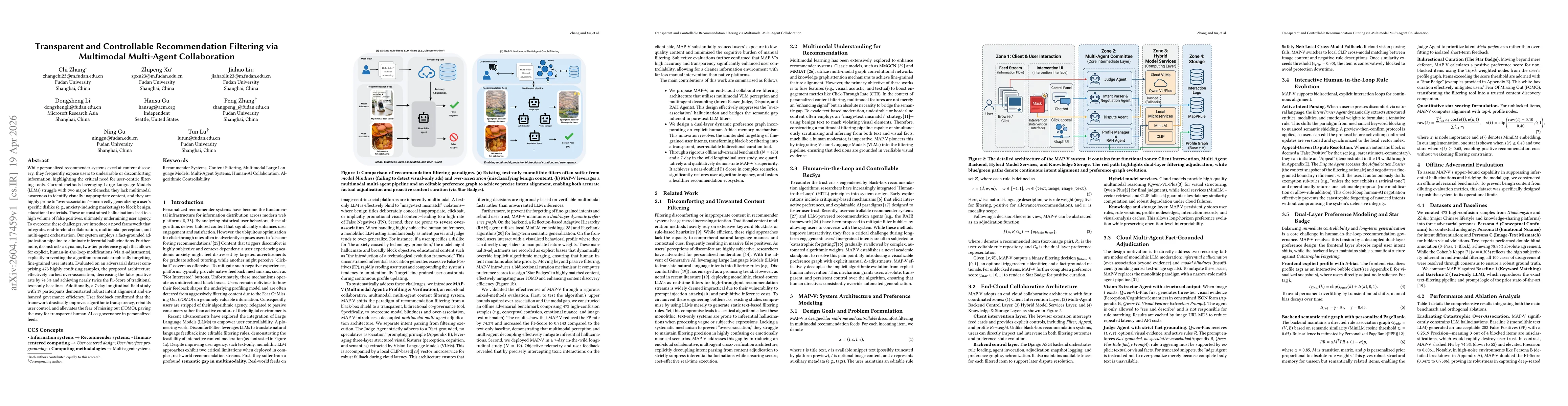 Thumbnail for Transparent and Controllable Recommendation Filtering via Multimodal Multi-Agent Collaboration