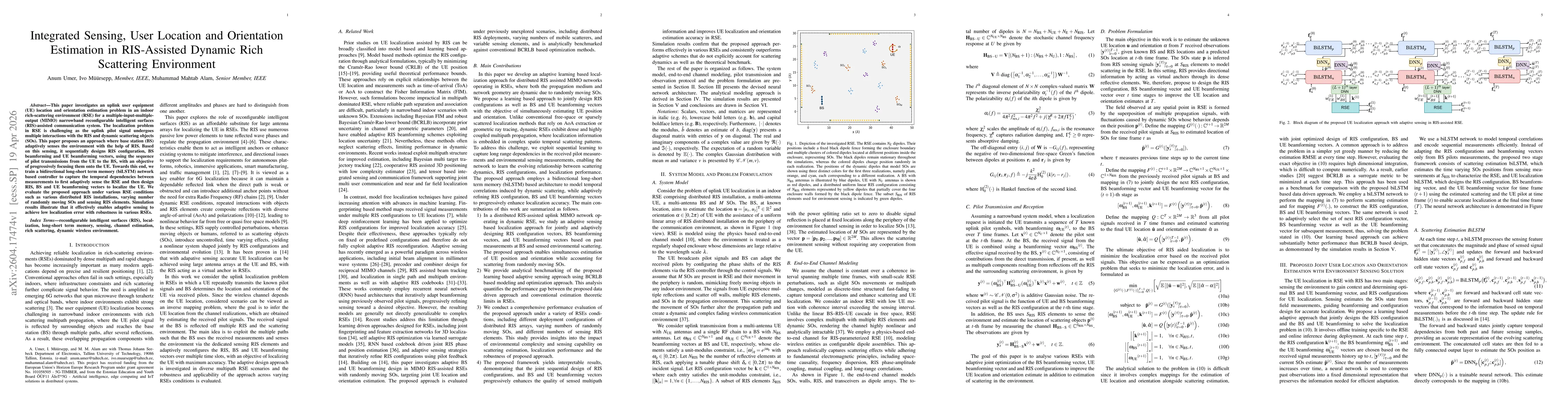 Thumbnail for Integrated Sensing, User Location and Orientation Estimation in RIS-Assisted Dynamic Rich Scattering Environment