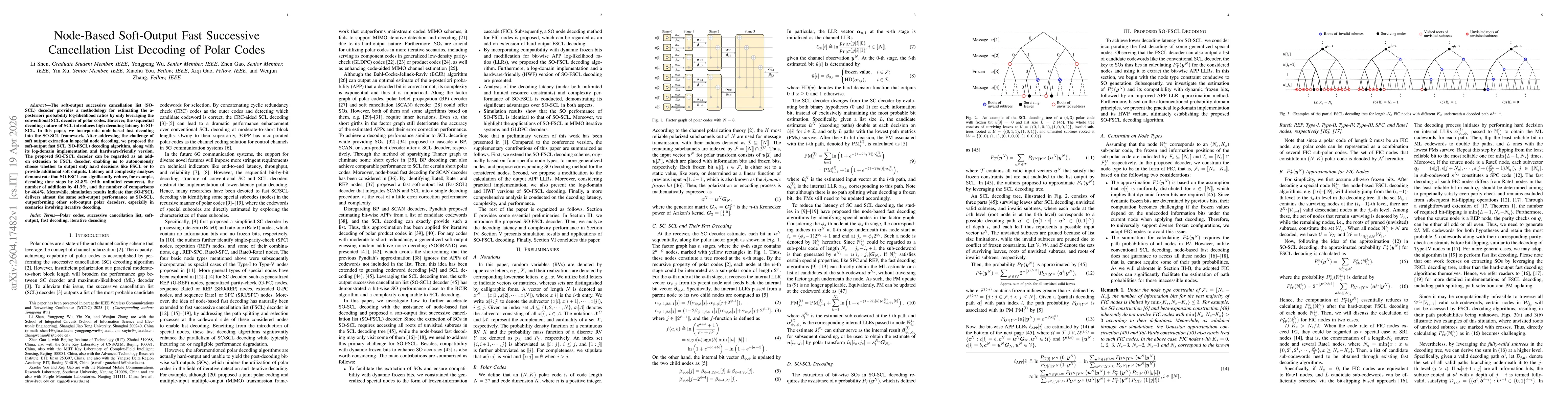 Thumbnail for Node-Based Soft-Output Fast Successive Cancellation List Decoding of Polar Codes