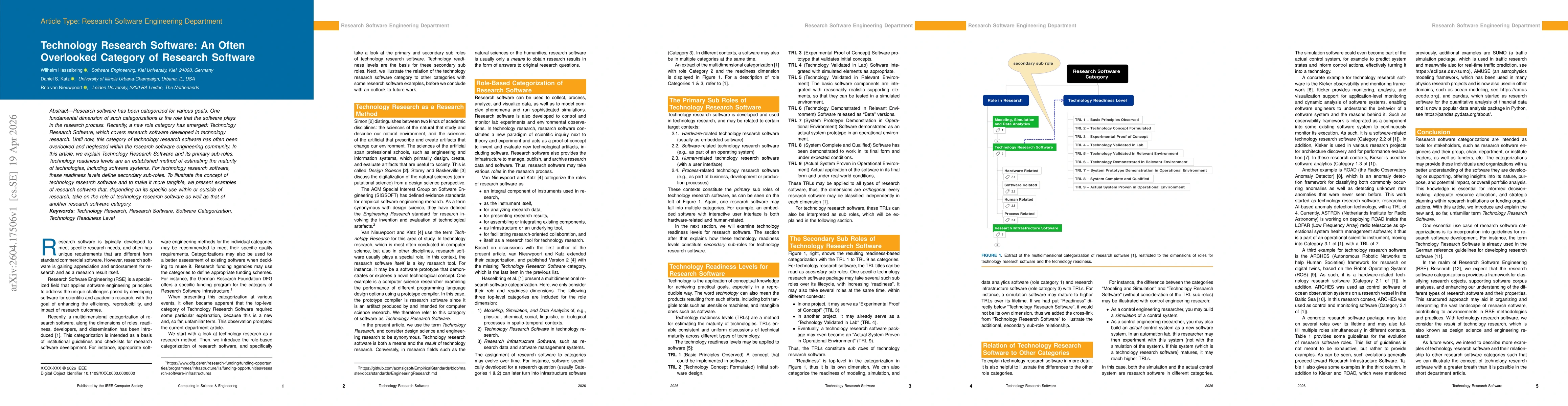 Thumbnail for Technology Research Software: An Often Overlooked Category of Research Software