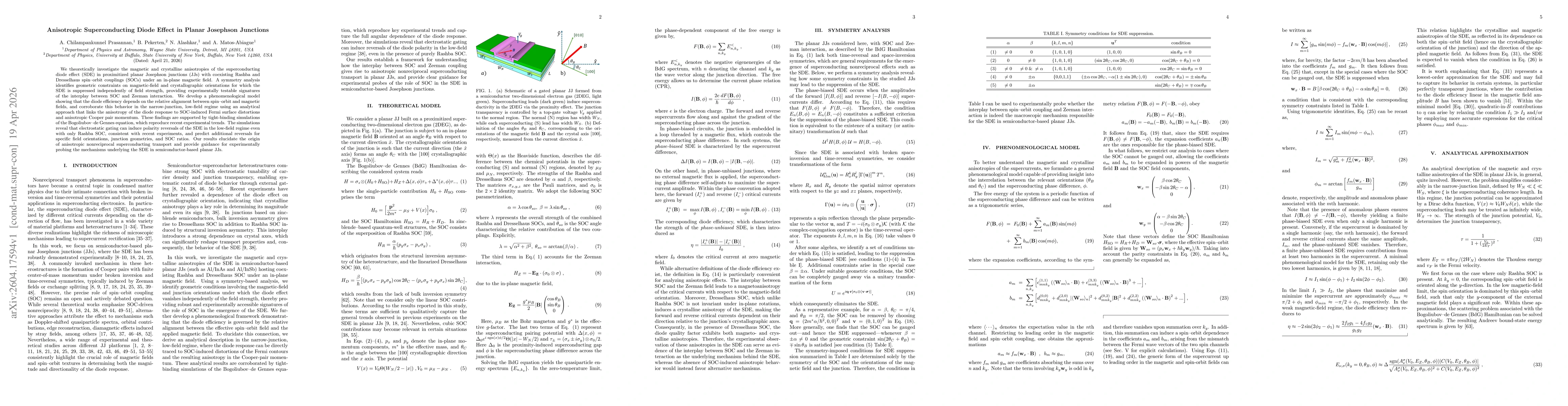 Thumbnail for Anisotropic Superconducting Diode Effect in Planar Josephson Junctions