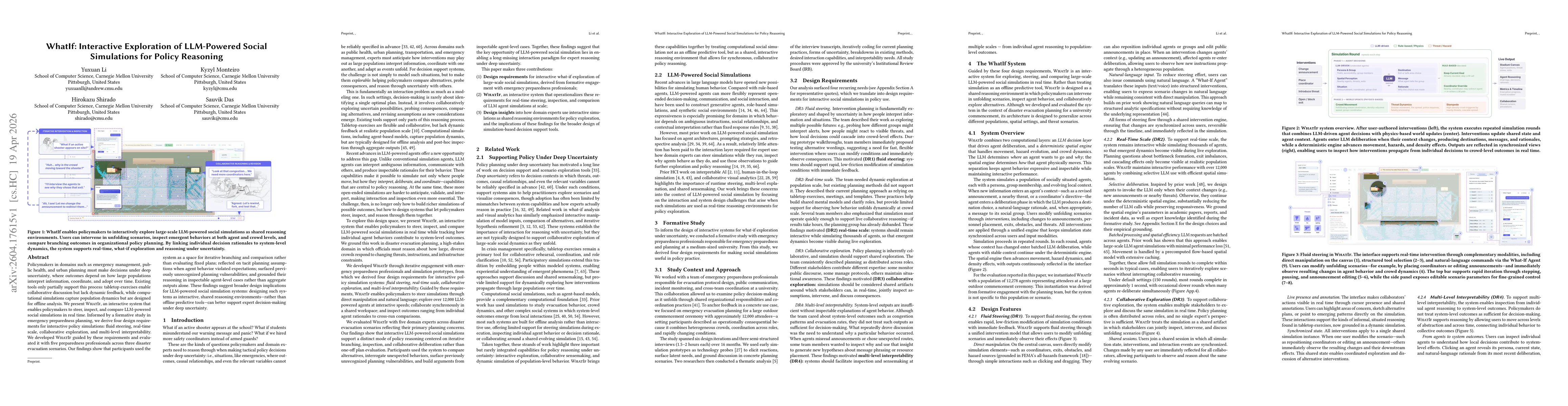 Thumbnail for WhatIf: Interactive Exploration of LLM-Powered Social Simulations for Policy Reasoning