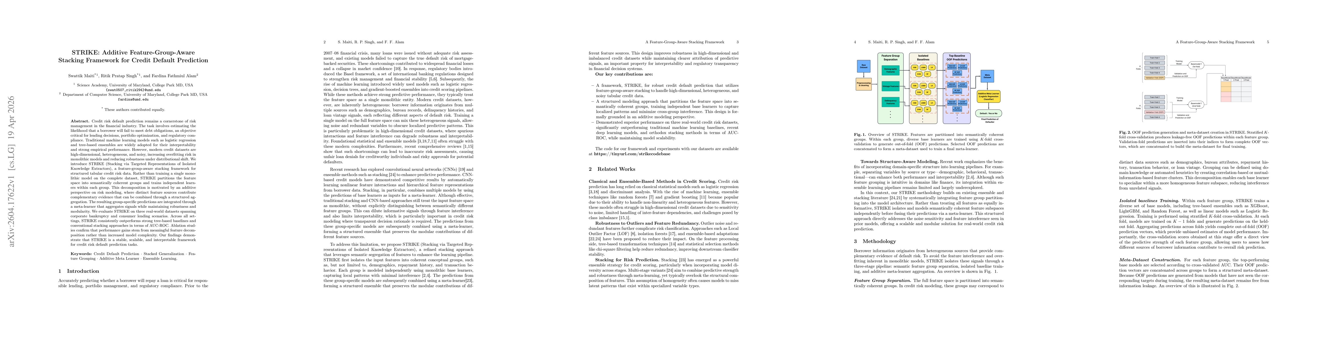 Thumbnail for STRIKE: Additive Feature-Group-Aware Stacking Framework for Credit Default Prediction