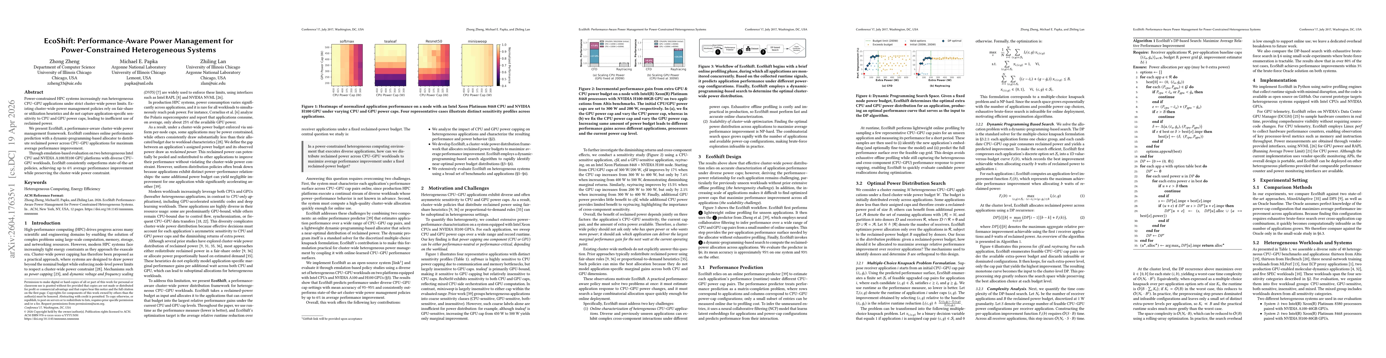 Thumbnail for EcoShift: Performance-Aware Power Management for Power-Constrained Heterogeneous Systems
