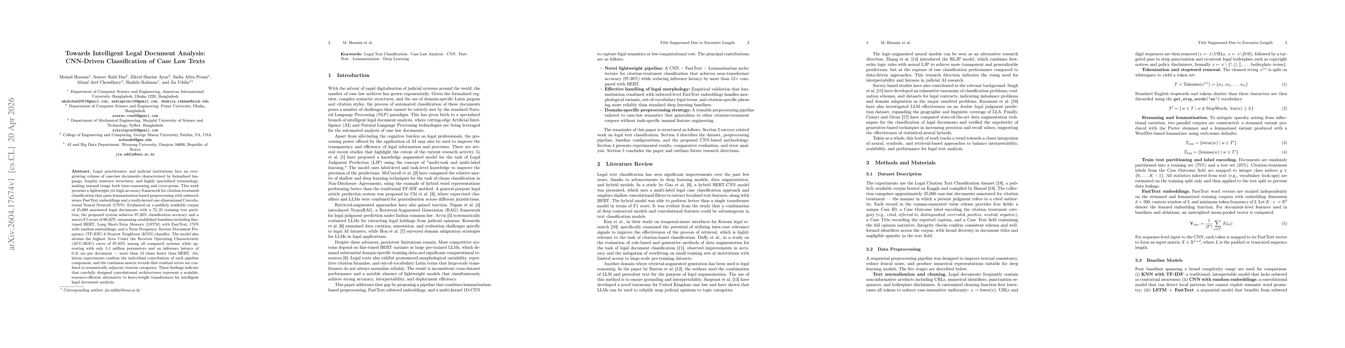 Thumbnail for Towards Intelligent Legal Document Analysis: CNN-Driven Classification of Case Law Texts