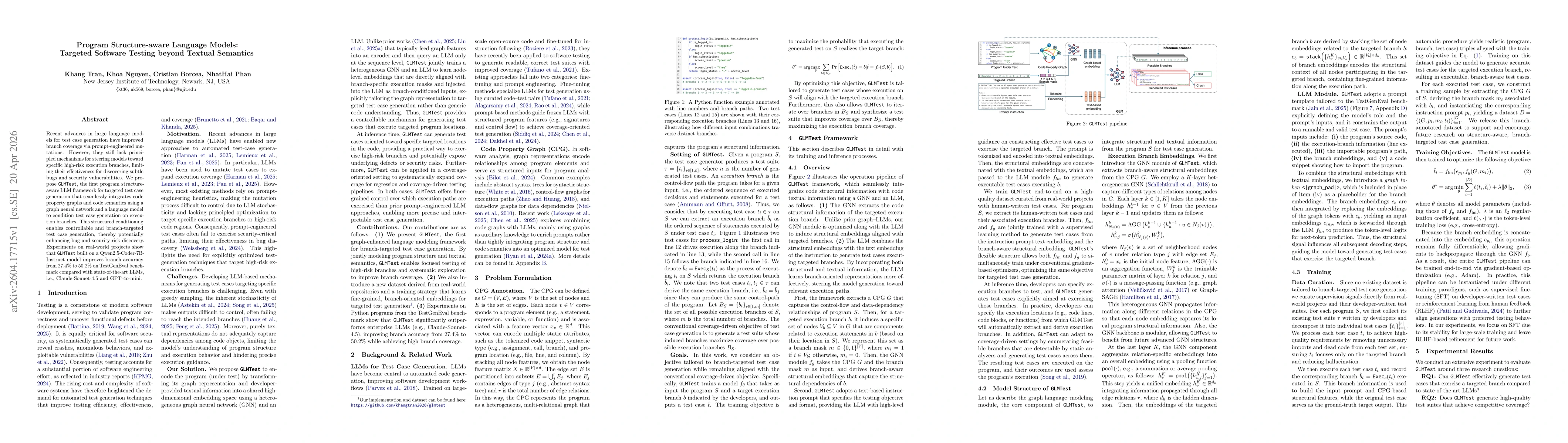 Thumbnail for Program Structure-aware Language Models: Targeted Software Testing beyond Textual Semantics