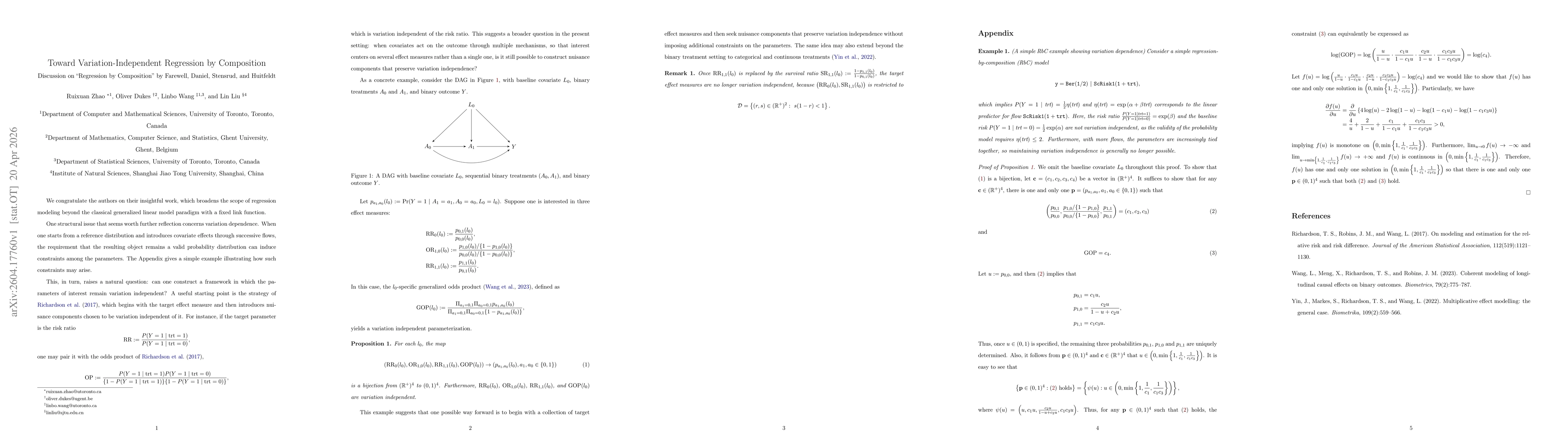 Thumbnail for Toward Variation-Independent Regression by Composition