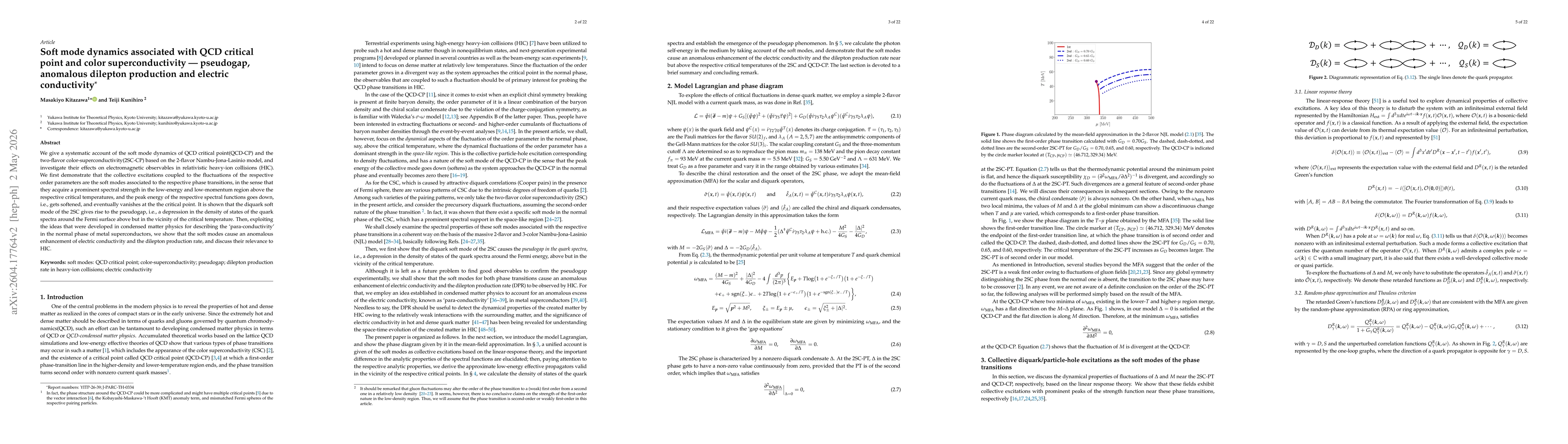 Thumbnail for Soft mode dynamics associated with QCD critical point and color superconductivity -- pseudogap, anomalous dilepton production and electric conductivity
