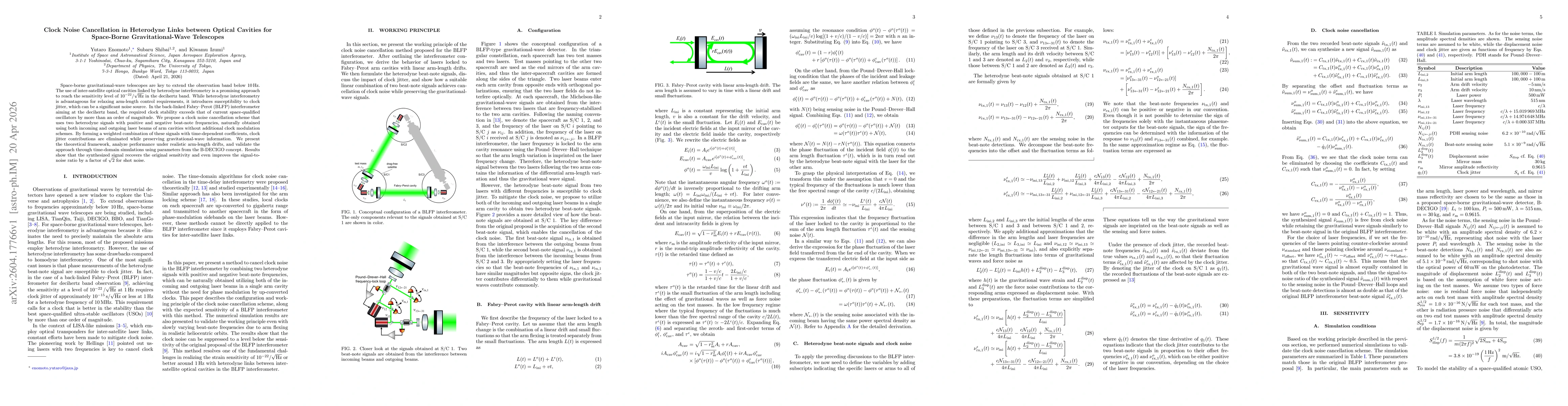Thumbnail for Clock Noise Cancellation in Heterodyne Links between Optical Cavities for Space-Borne Gravitational-Wave Telescopes
