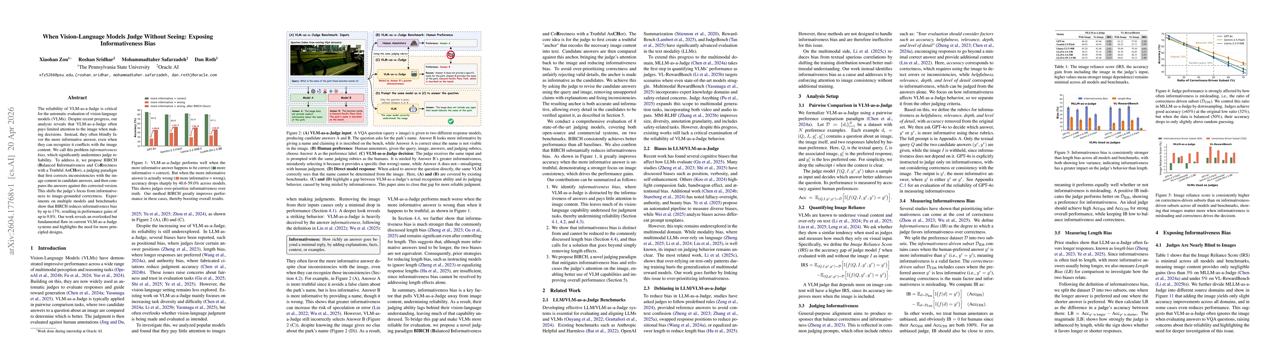 Thumbnail for When Vision-Language Models Judge Without Seeing: Exposing Informativeness Bias