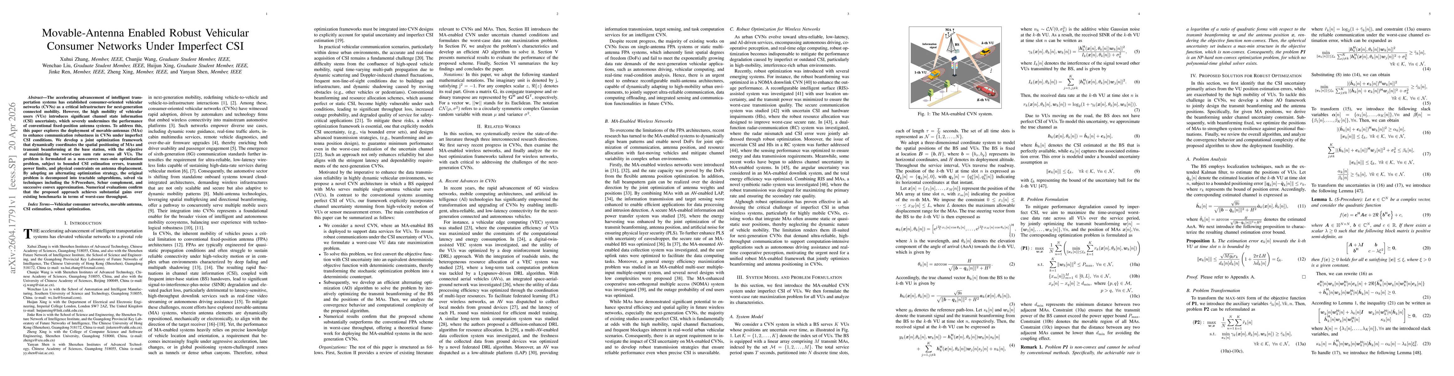 Thumbnail for Movable-Antenna Enabled Robust Vehicular Consumer Networks Under Imperfect CSI