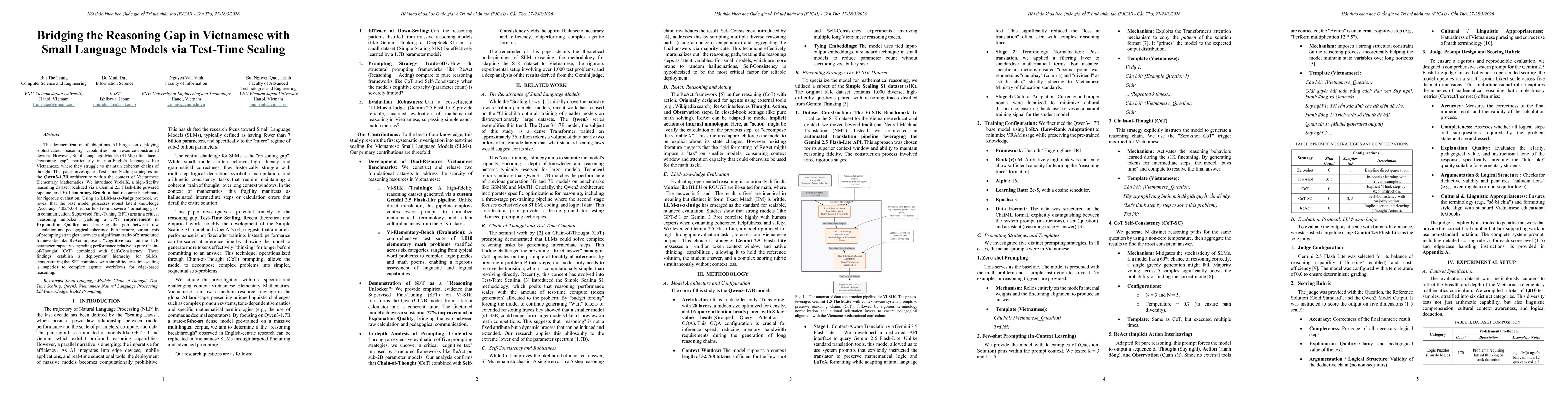 Thumbnail for Bridging the Reasoning Gap in Vietnamese with Small Language Models via Test-Time Scaling