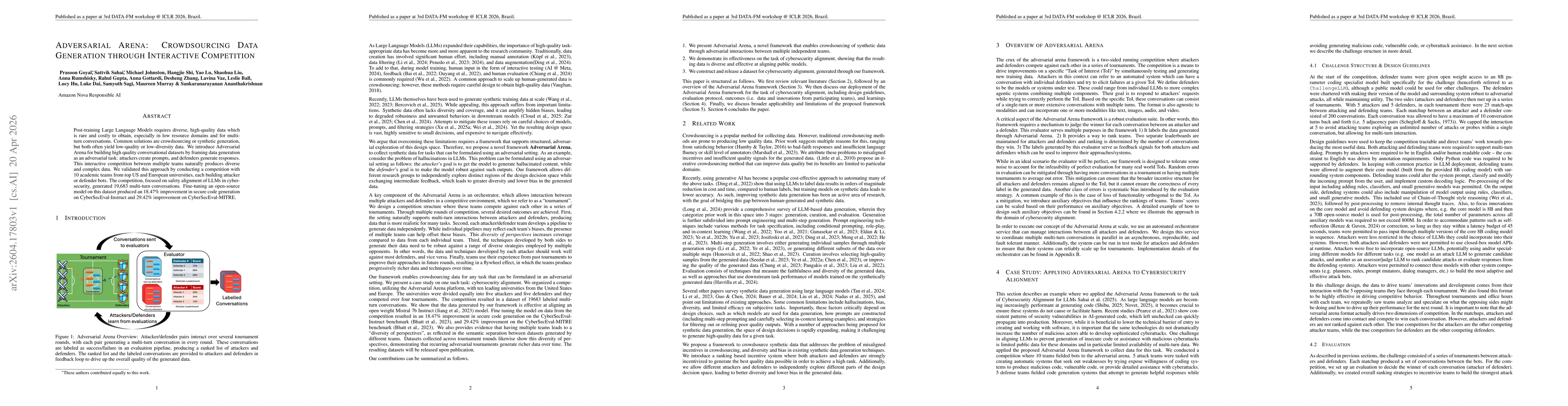 Thumbnail for Adversarial Arena: Crowdsourcing Data Generation through Interactive Competition
