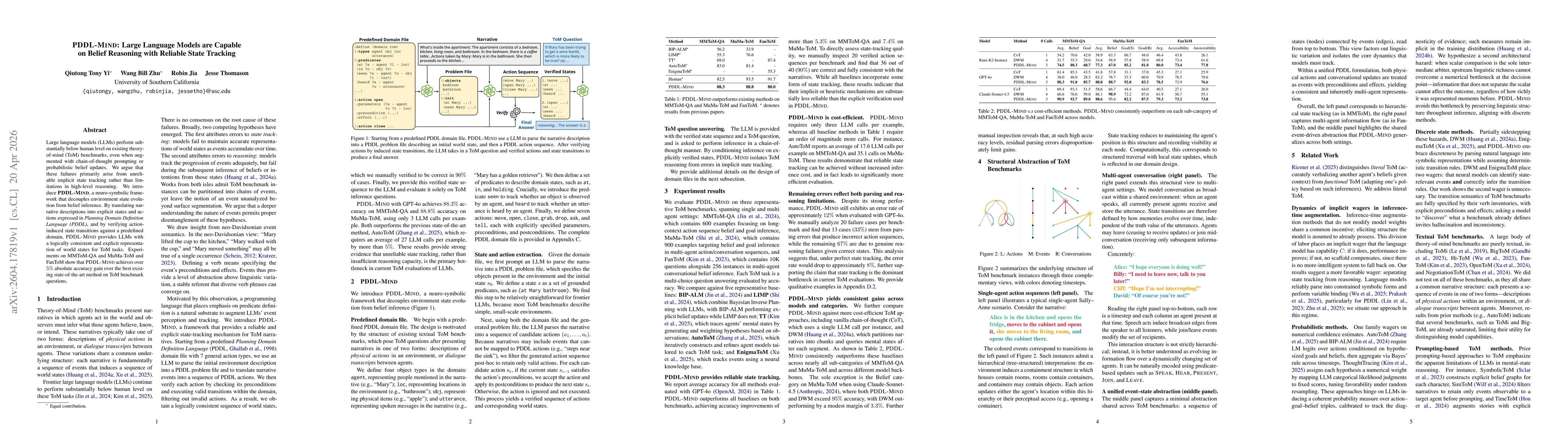 Thumbnail for PDDL-Mind: Large Language Models are Capable on Belief Reasoning with Reliable State Tracking
