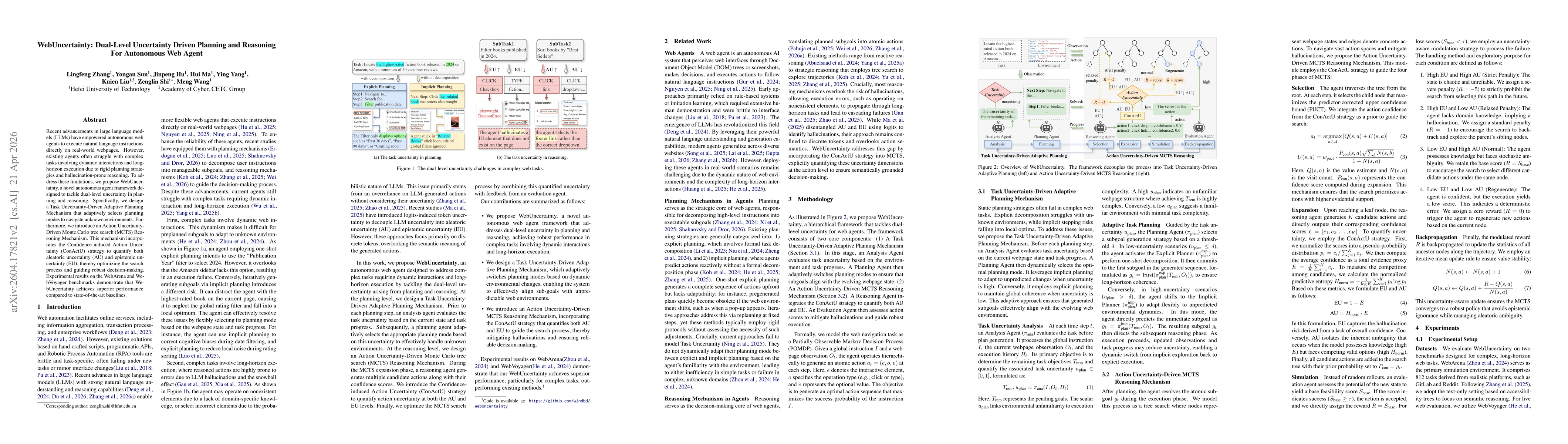 Thumbnail for WebUncertainty: Dual-Level Uncertainty Driven Planning and Reasoning For Autonomous Web Agent