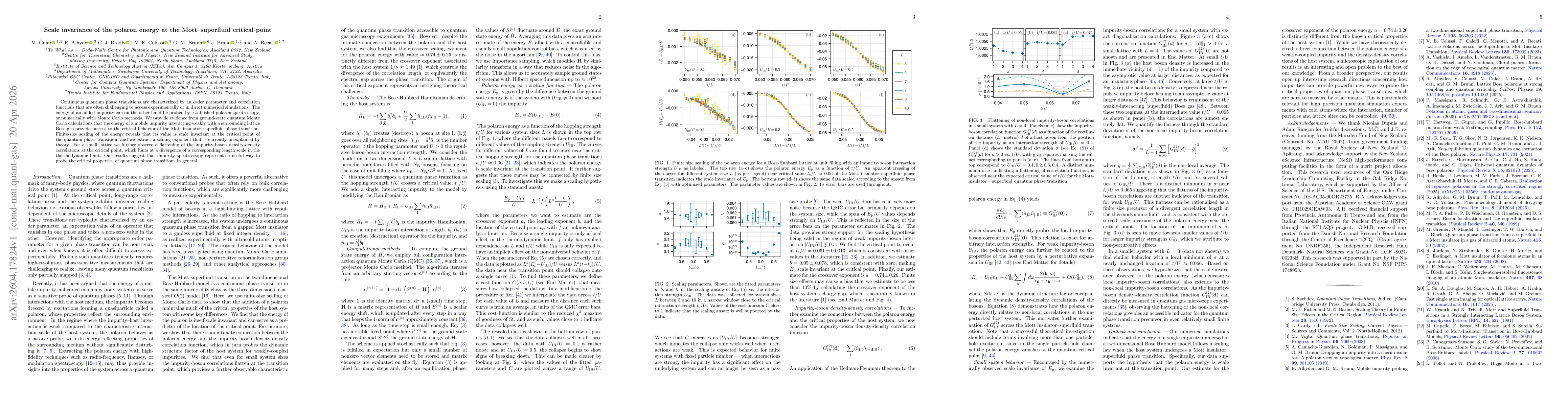 Thumbnail for Scale invariance of the polaron energy at the Mott-superfluid critical point
