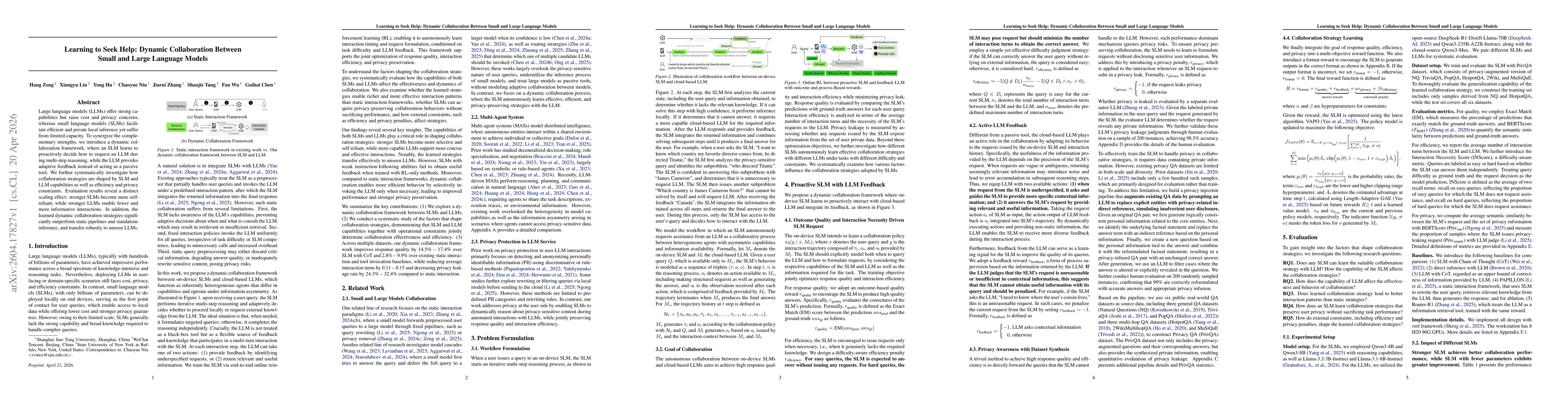 Thumbnail for Learning to Seek Help: Dynamic Collaboration Between Small and Large Language Models