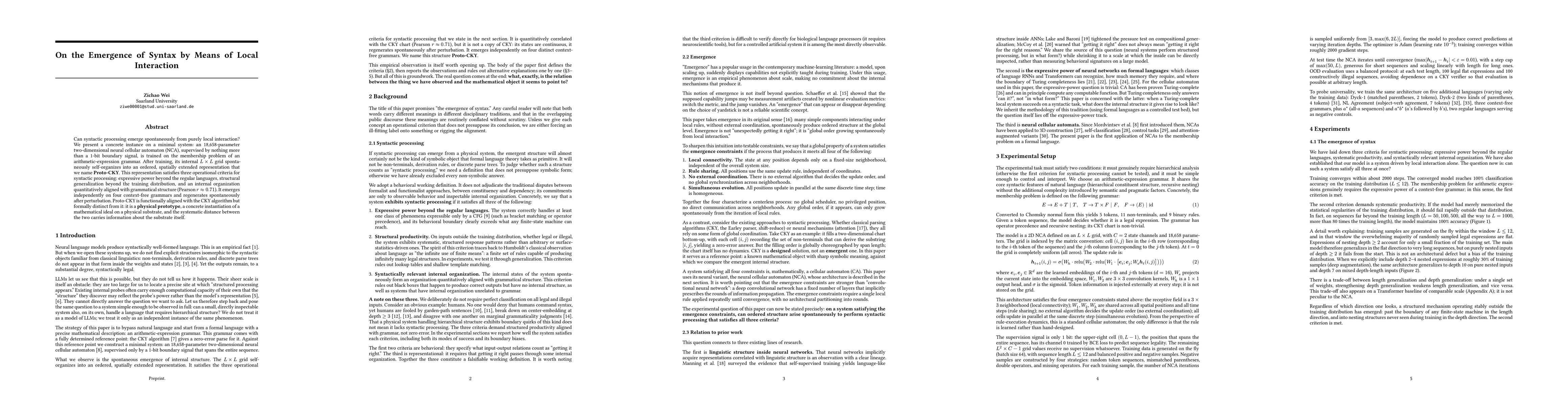 Thumbnail for On the Emergence of Syntax by Means of Local Interaction