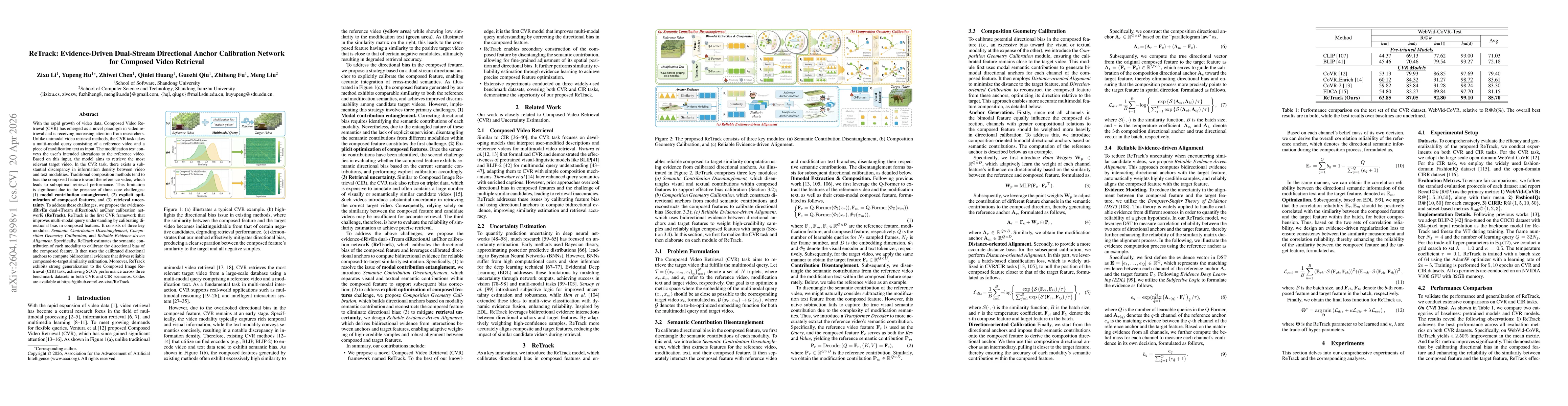 Thumbnail for ReTrack: Evidence-Driven Dual-Stream Directional Anchor Calibration Network for Composed Video Retrieval