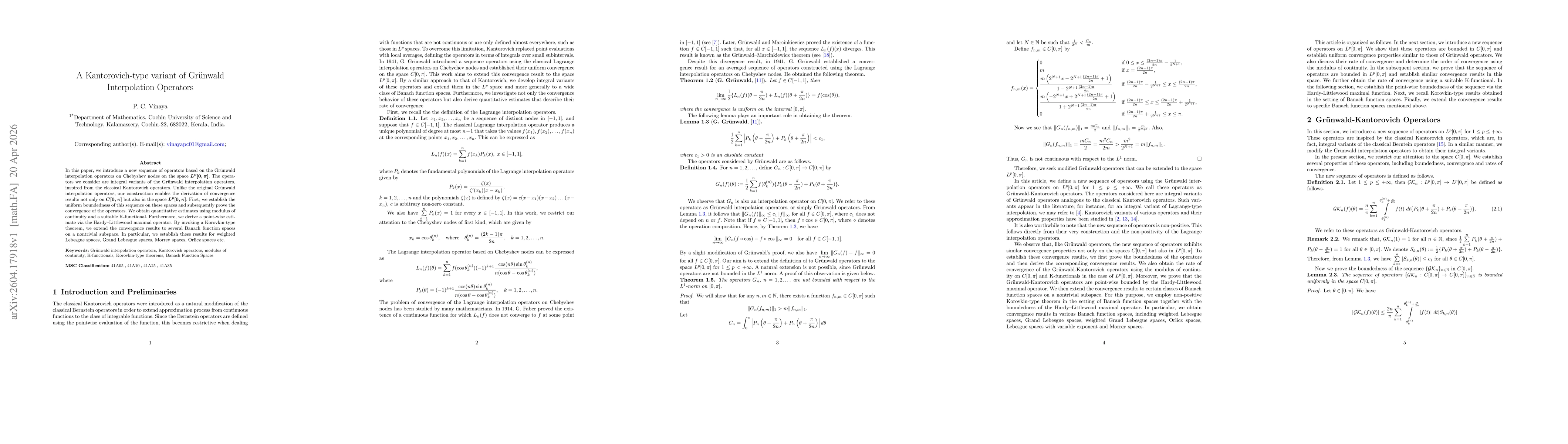 Thumbnail for A Kantorovich-type variant of Grünwald Interpolation Operators