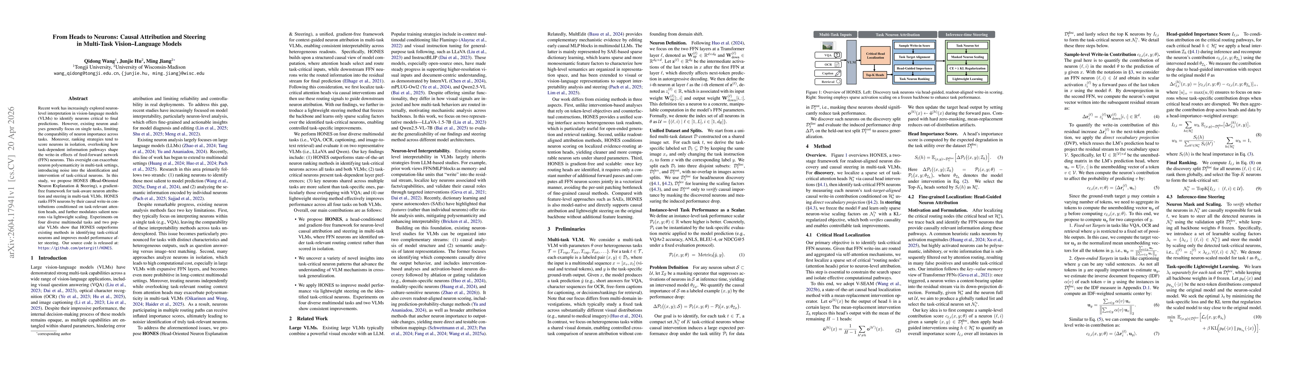Thumbnail for From Heads to Neurons: Causal Attribution and Steering in Multi-Task Vision-Language Models