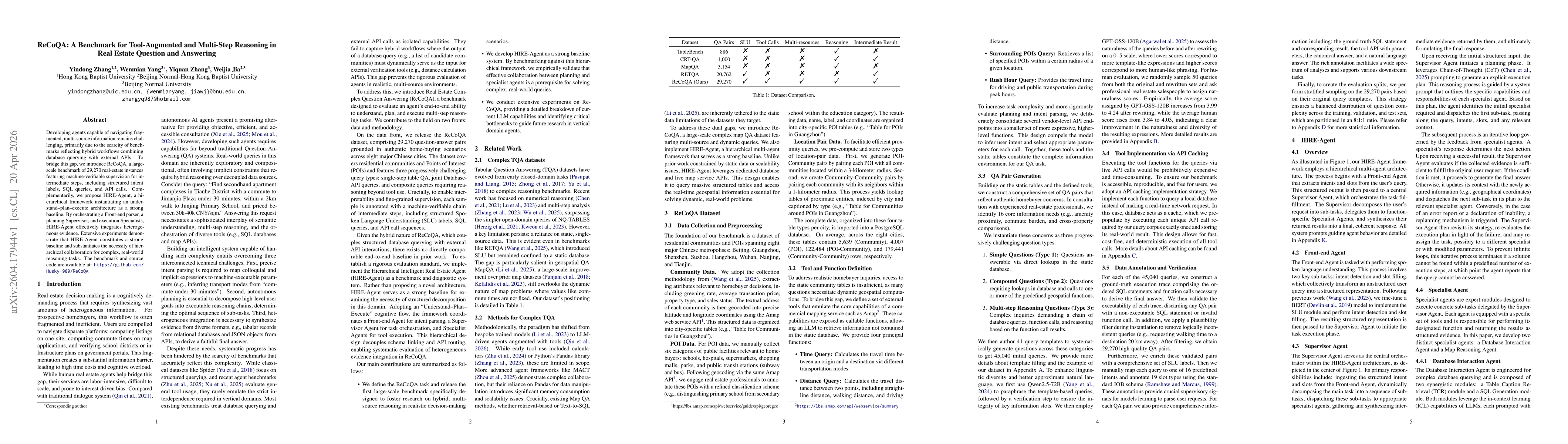 Thumbnail for ReCoQA: A Benchmark for Tool-Augmented and Multi-Step Reasoning in Real Estate Question and Answering