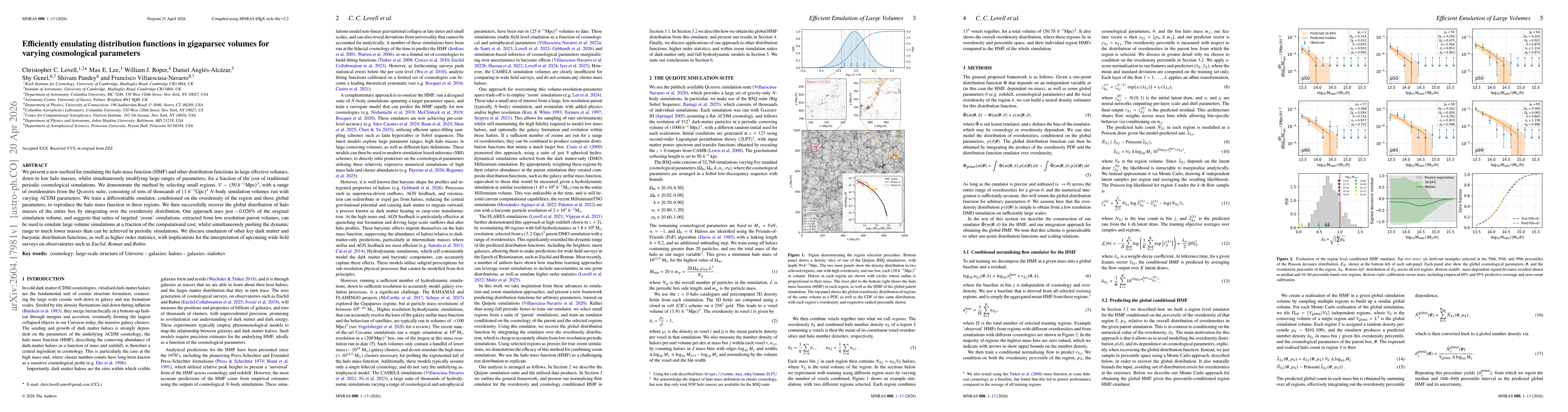 Thumbnail for Efficiently emulating distribution functions in gigaparsec volumes for varying cosmological parameters