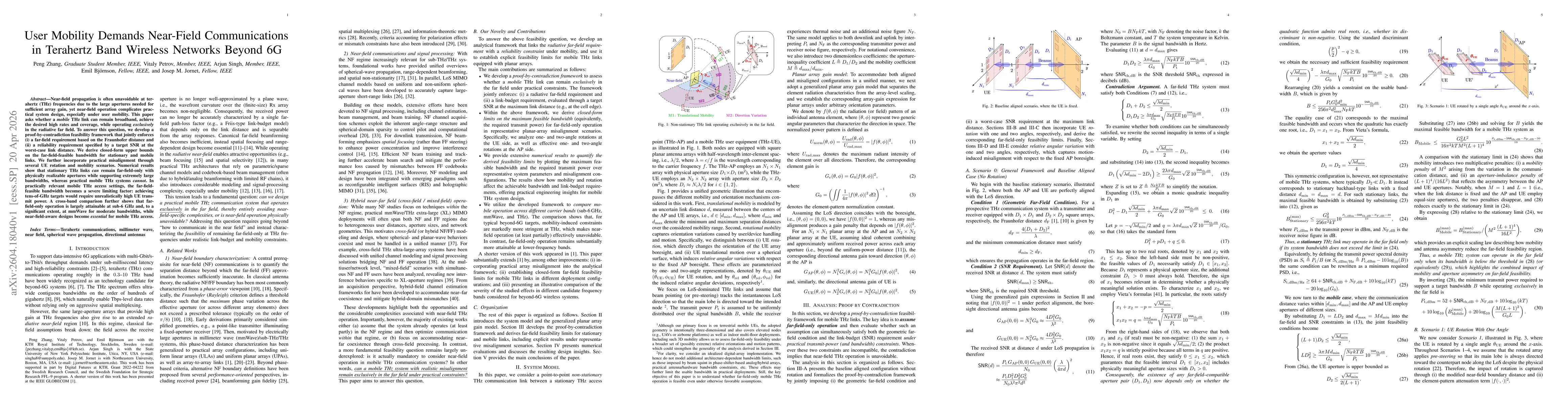 Thumbnail for User Mobility Demands Near-Field Communications in Terahertz Band Wireless Networks Beyond 6G