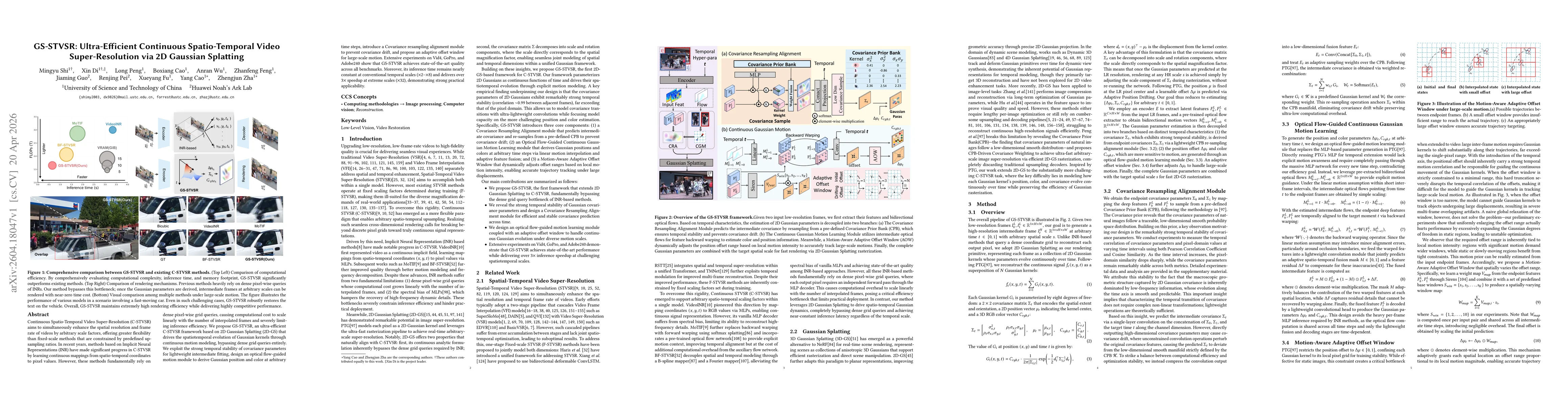 Thumbnail for GS-STVSR: Ultra-Efficient Continuous Spatio-Temporal Video Super-Resolution via 2D Gaussian Splatting
