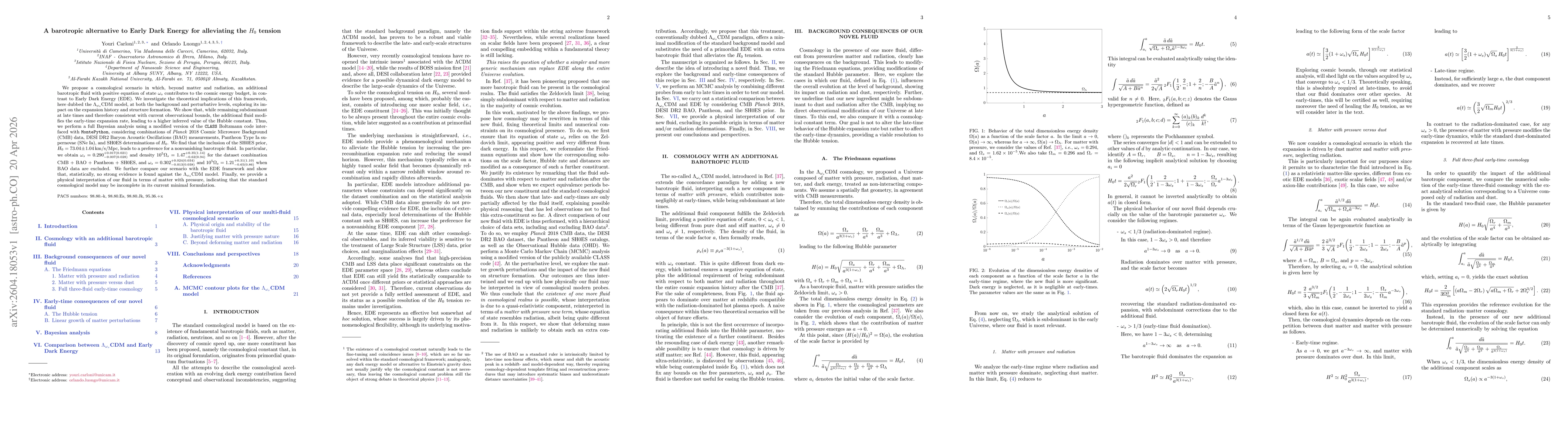 Thumbnail for A barotropic alternative to Early Dark Energy for alleviating the $H_0$ tension