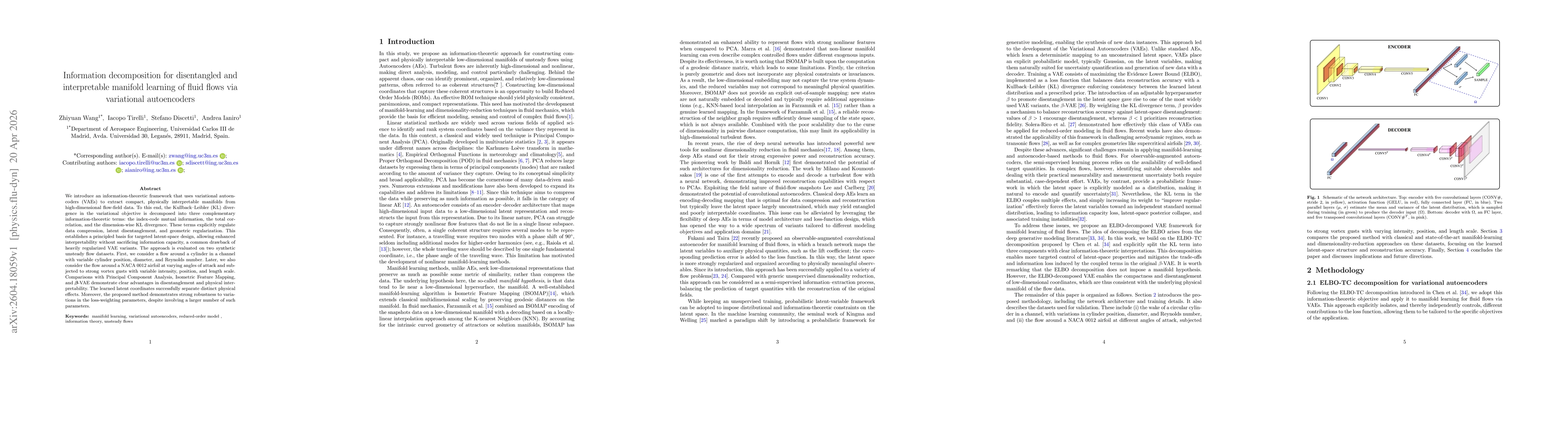 Thumbnail for Information decomposition for disentangled and interpretable manifold learning of fluid flows via variational autoencoders