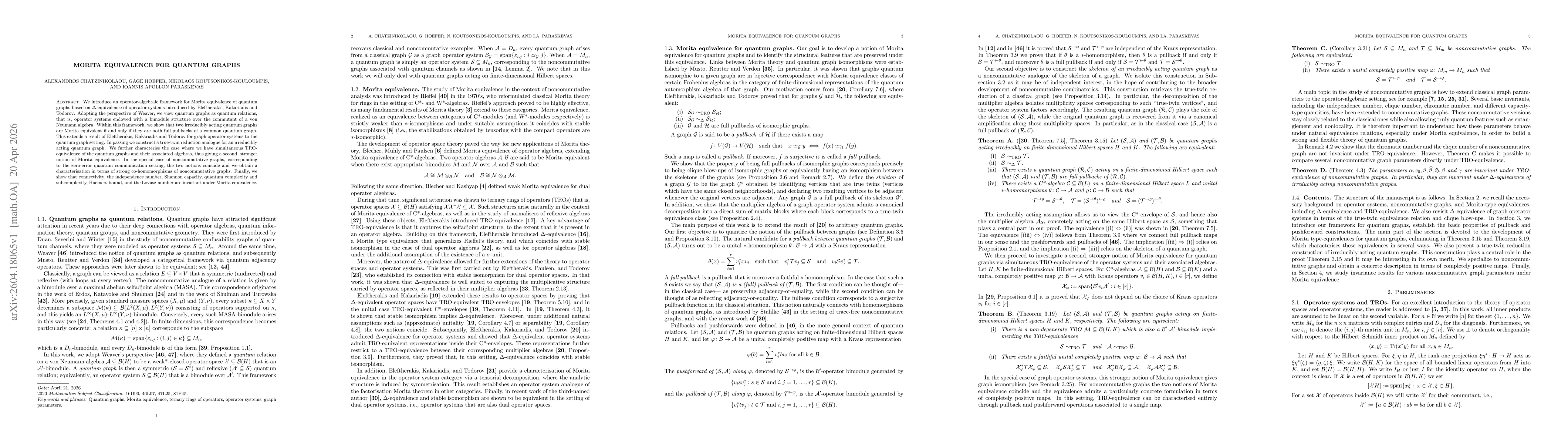 Thumbnail for Morita equivalence for quantum graphs