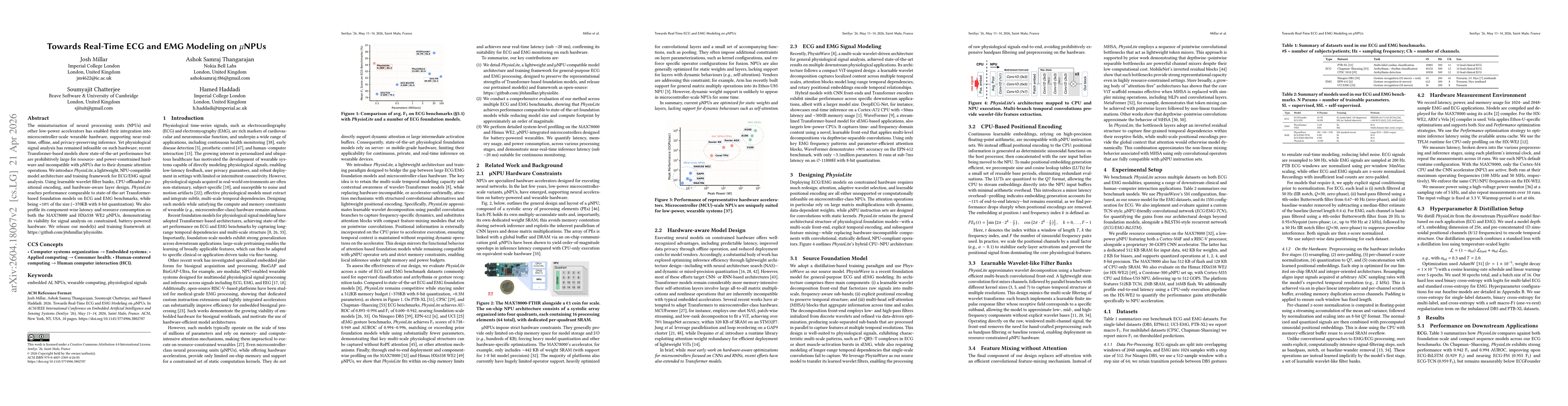 Thumbnail for Towards Real-Time ECG and EMG Modeling on $μ$ NPUs