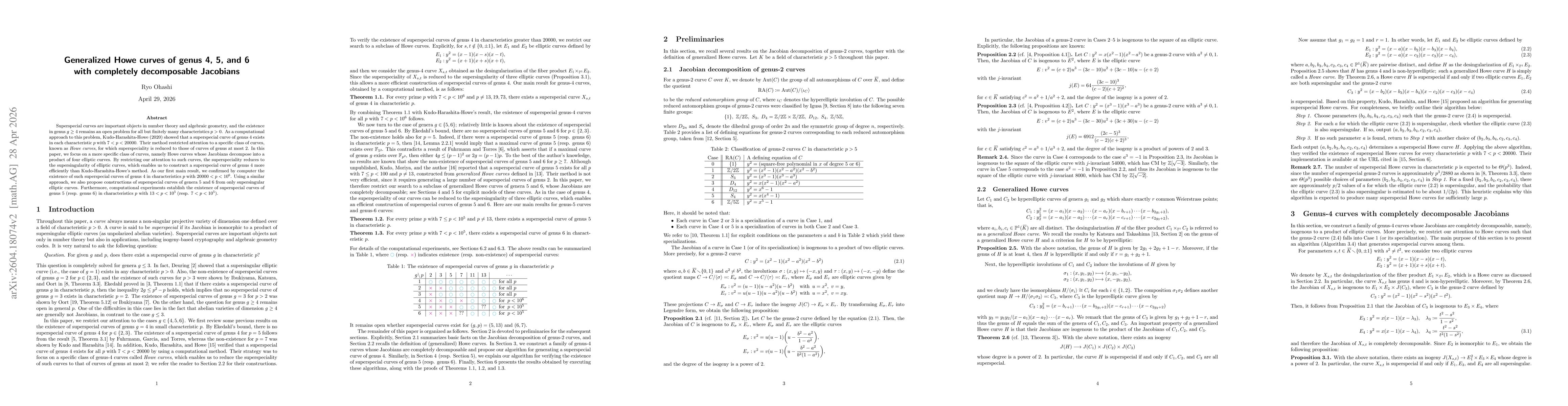 Thumbnail for Superspecial generalized Howe curves of genus 4, 5, and 6 with completely decomposable Jacobians