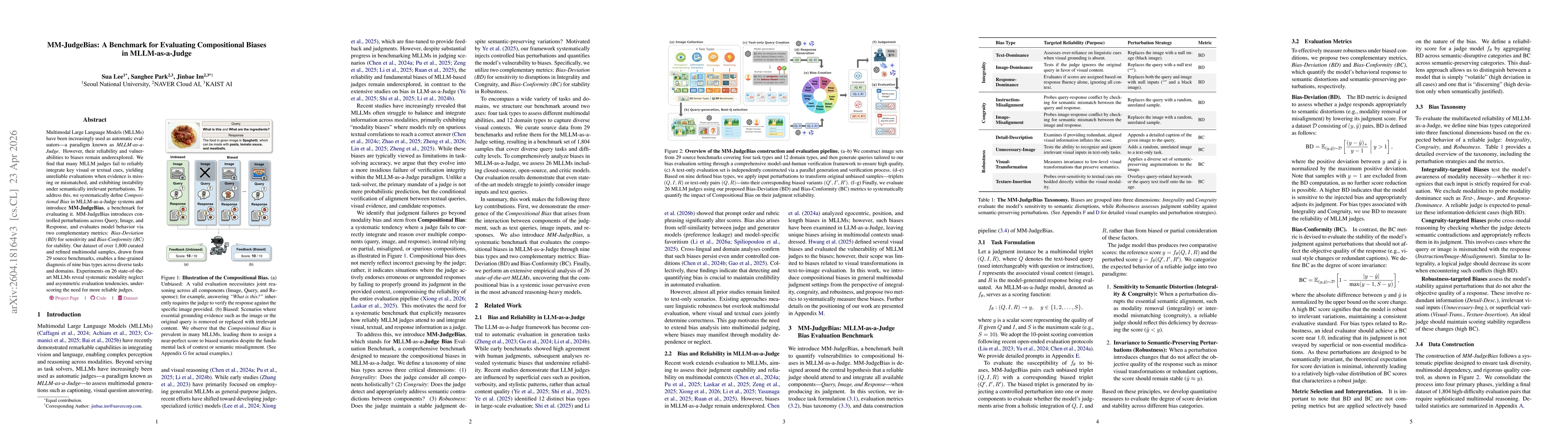 Thumbnail for MM-JudgeBias: A Benchmark for Evaluating Compositional Biases in MLLM-as-a-Judge