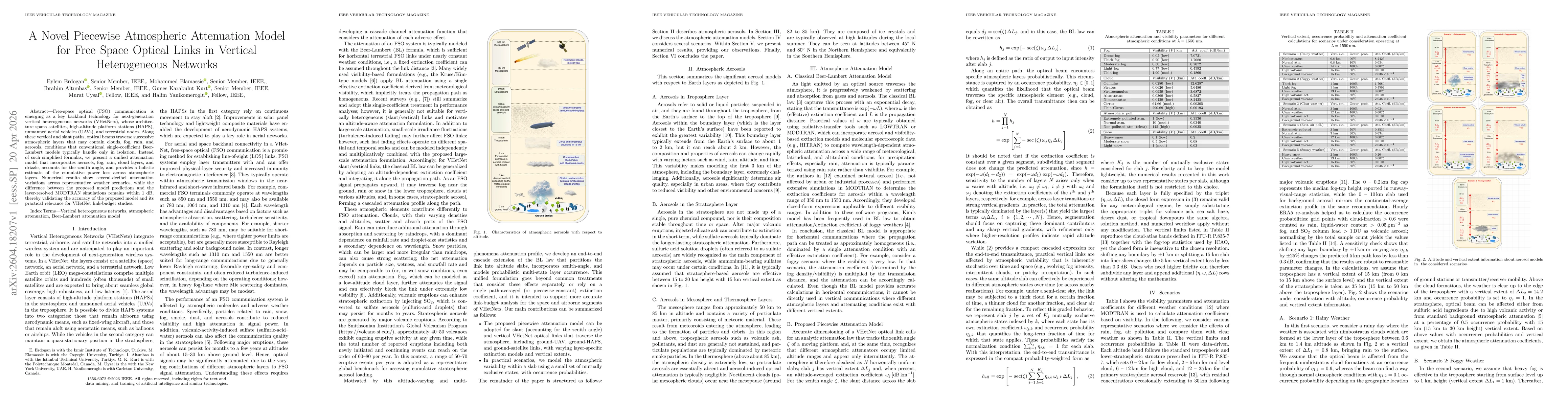 Thumbnail for A Novel Piecewise Atmospheric Attenuation Model for Free Space Optical Links in Vertical Heterogeneous Networks