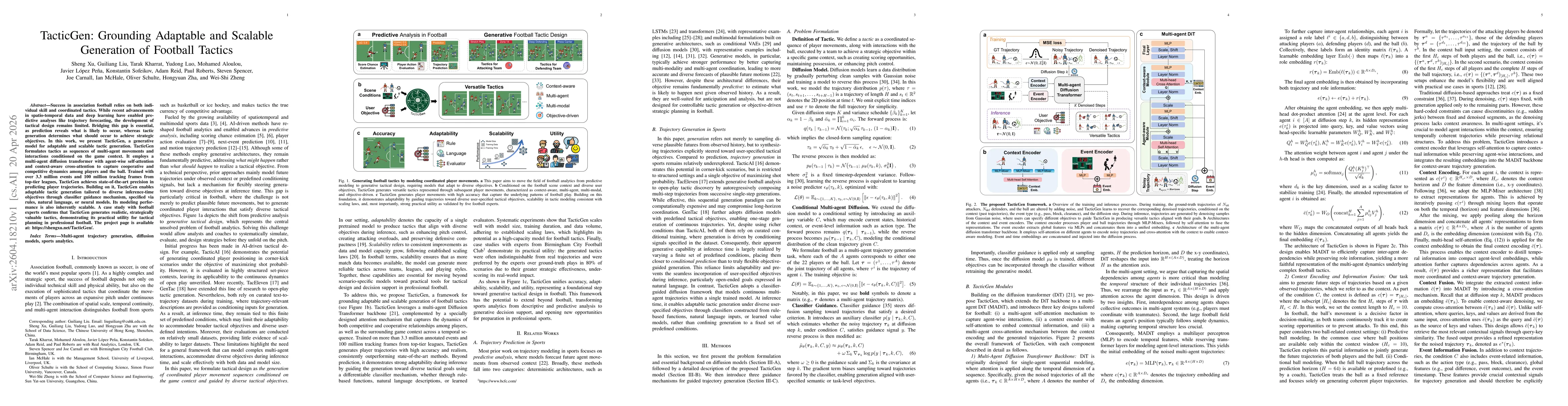 Thumbnail for TacticGen: Grounding Adaptable and Scalable Generation of Football Tactics