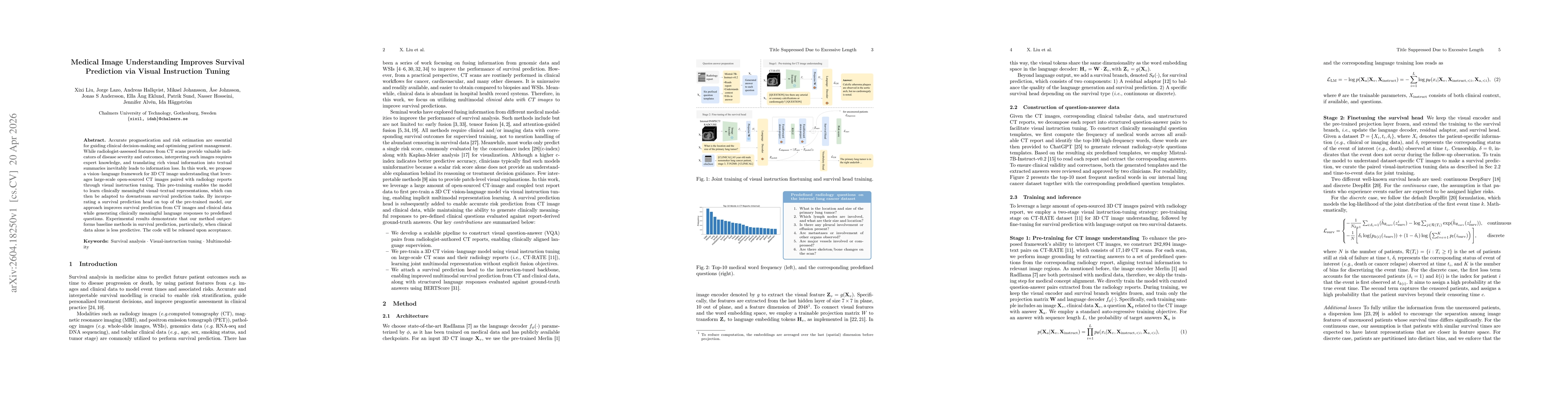 Thumbnail for Medical Image Understanding Improves Survival Prediction via Visual Instruction Tuning