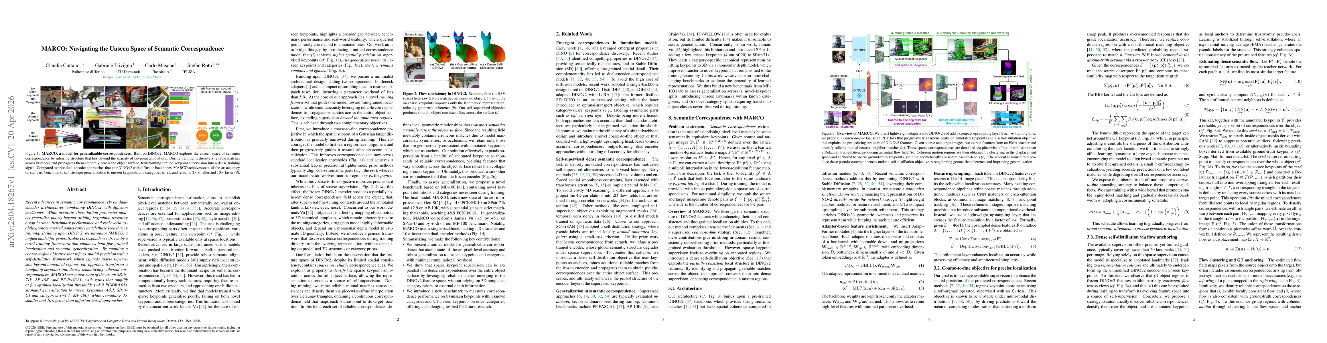 Thumbnail for MARCO: Navigating the Unseen Space of Semantic Correspondence