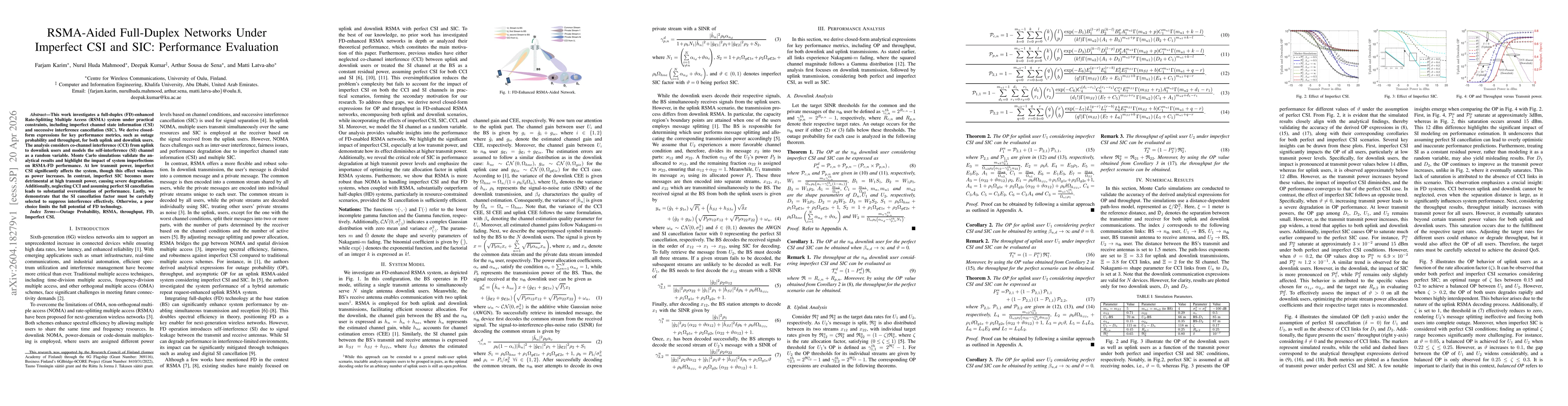 Thumbnail for RSMA-Aided Full-Duplex Networks Under Imperfect CSI and SIC: Performance Evaluation