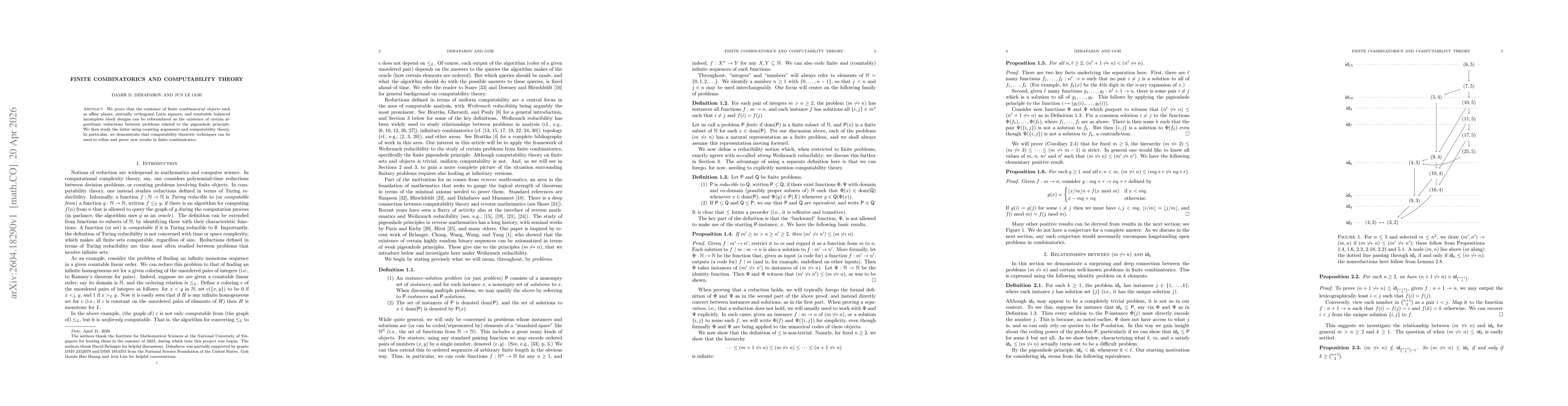 Thumbnail for Finite combinatorics and computability theory