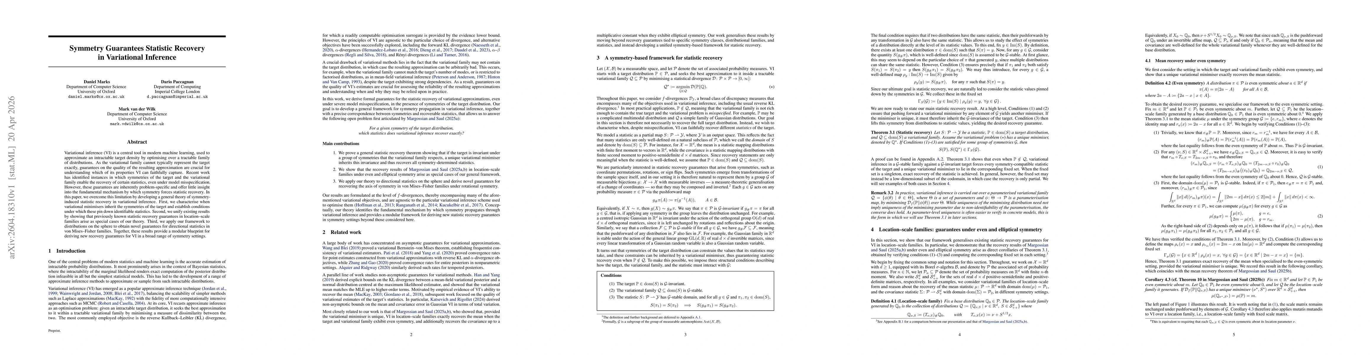 Thumbnail for Symmetry Guarantees Statistic Recovery in Variational Inference