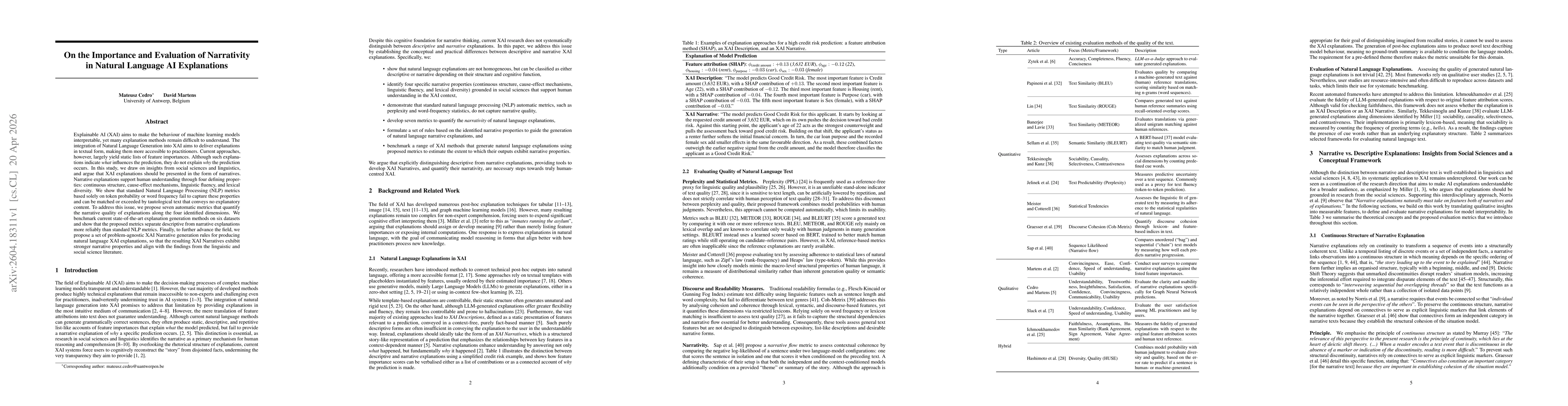 Thumbnail for On the Importance and Evaluation of Narrativity in Natural Language AI Explanations