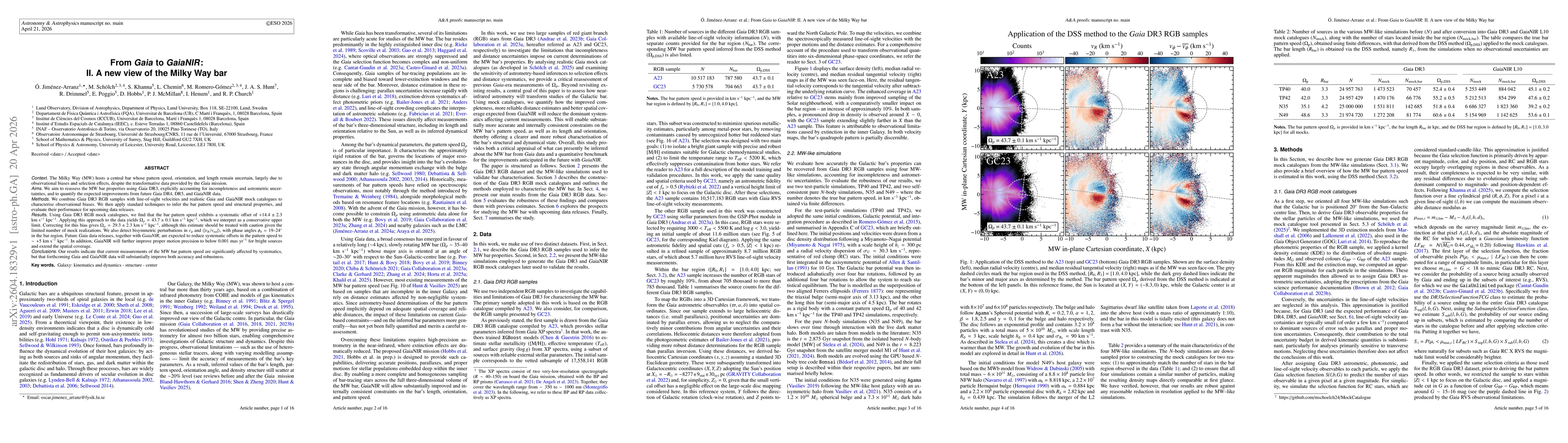 Thumbnail for From Gaia to GaiaNIR: II. A new view of the Milky Way bar