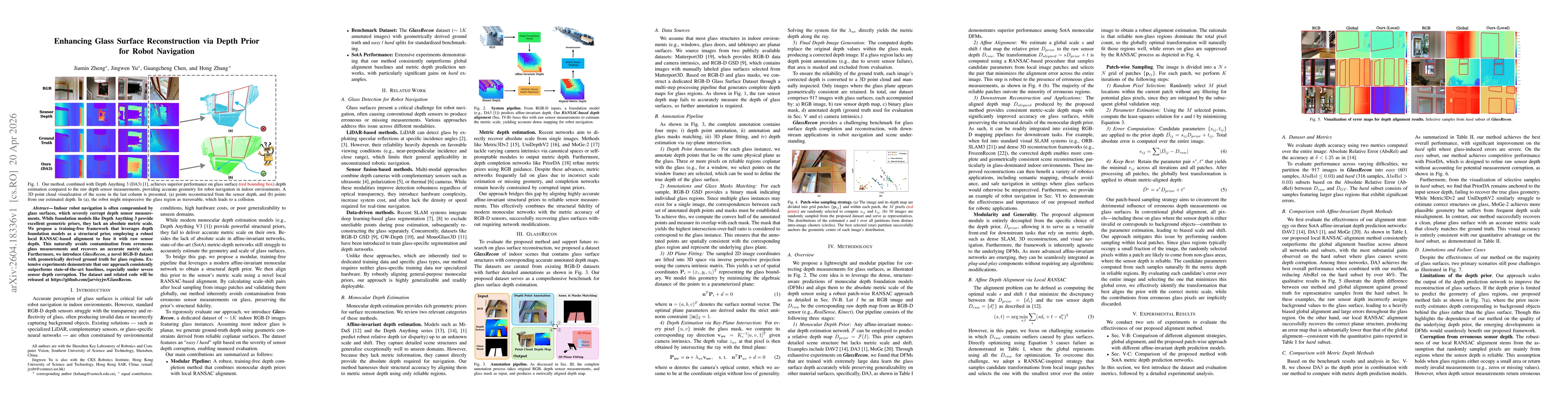 Thumbnail for Enhancing Glass Surface Reconstruction via Depth Prior for Robot Navigation