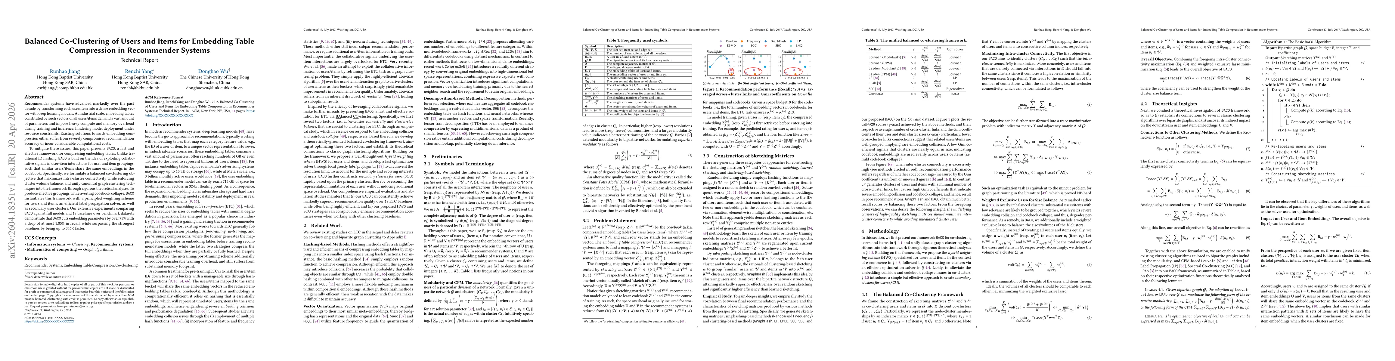 Thumbnail for Balanced Co-Clustering of Users and Items for Embedding Table Compression in Recommender Systems